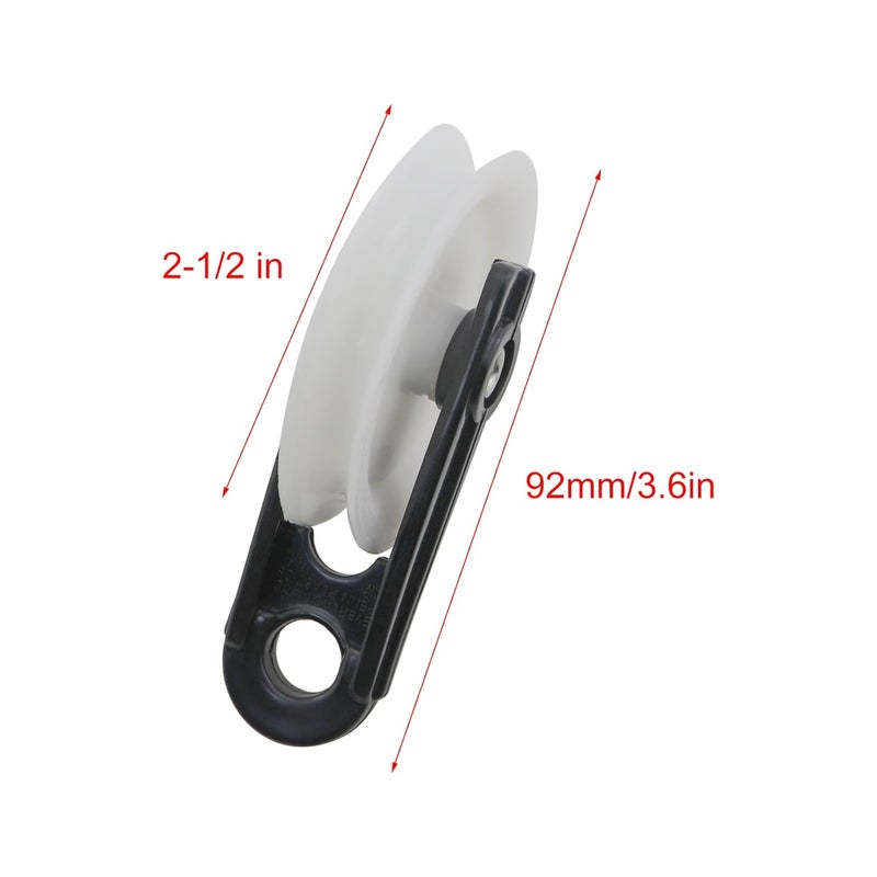 Gui Feng 4PCS Nylon Pulleys Clothesline Pulleys 2-1/2 Inch Diameter for Outdoor Pull Cords Clothes Pull Cord Pulley Kits Hanging Heavy Objects - Image 2